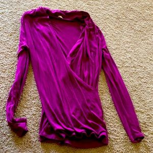 Banana republic magenta wrap like shirt